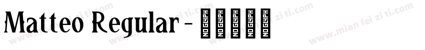 Matteo Regular字体转换